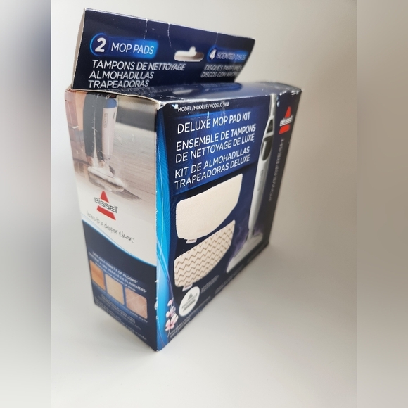 BISSELL Deluxe Mop Pad Kit with 2 Mop Pads and 4 scented Discs-5938 NEW-Open Box - Picture 2 of 8